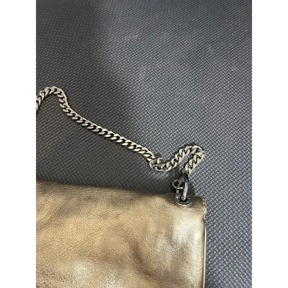 MICHAEL KORS VINTAGE Champagne color and metallic chain‎ shoulder bag / clutch